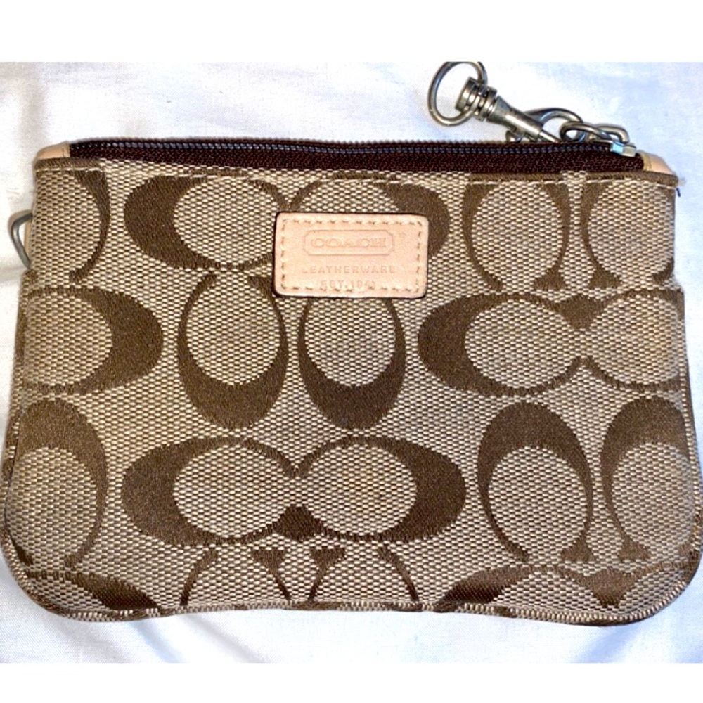 Coach corner zip wristlet